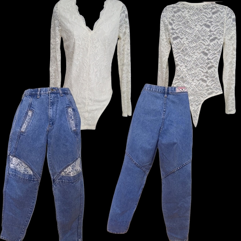 Elegant Lace Bodysuit + Traffic Jeans Outfit